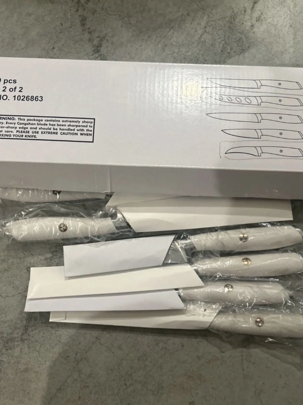 Cangshan Alps Series Forged German Steel 11 Piece Knife Block Set White SEE NOTE
